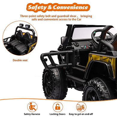 24V Ride on Dump Car with Electric Dump Bed,2 Seater Electric Truck with Remote Control