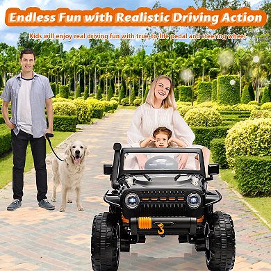 24V Ride on Dump Car with Electric Dump Bed,2 Seater Electric Truck with Remote Control