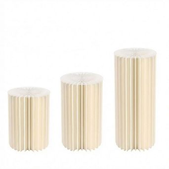 3 pc Cylinder Stands, 3 tier Roman Column Stand Set, Round Foldable Cylinder Pedestal Stand