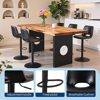 Bar Stools Set of 2,Modern Heavy Duty Bar Chairs with Height Adjustable Mechanism