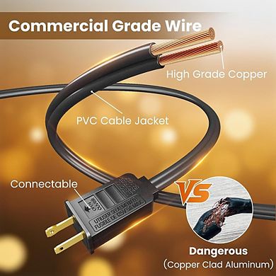 Outdoor LED String Lights, Shatterproof Waterproof Connectable Globe Patio Lights