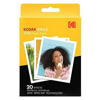 Kodak 3.5x4.25 Inch Premium Zink Photo Paper 20 Sheets for Smile Classic Camera