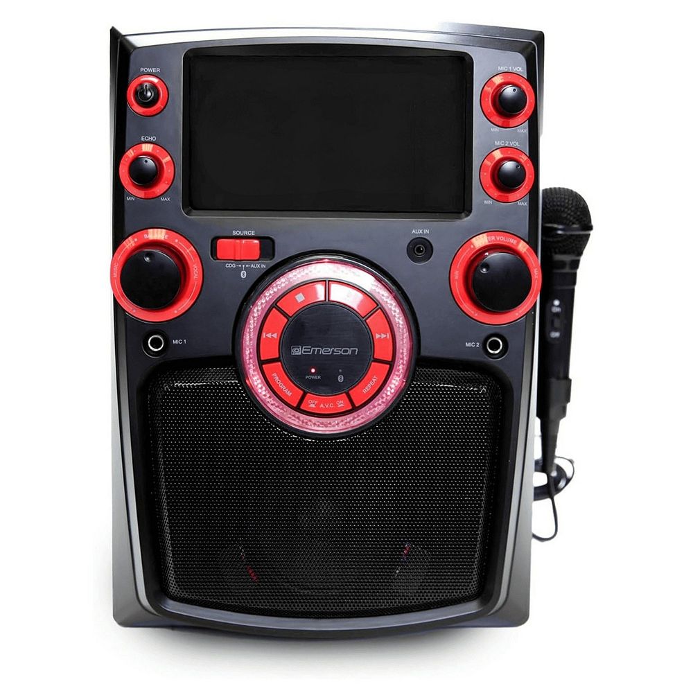 Emerson Portable Bluetooth Karaoke System with 7