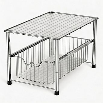 Splendid Frame Sink Organizer with Sliding Basket