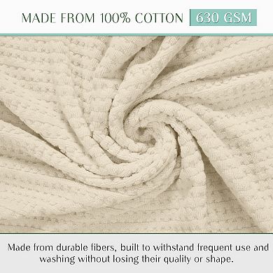 Home Weavers Willow Towels 27x54 Inch, 100% Cotton Zero Twist, 630 GSM, Soft, Absorbent, Quick Dry