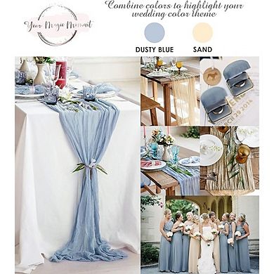 Cheesecloth Table Runner Boho Gauze Fabric for Wedding & Party Decor