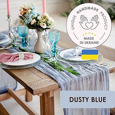 Cheesecloth Table Runner Boho Gauze Fabric for Wedding & Party Decor