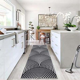 8*10 Washable Area Rugs Modern Print Non Shedding Stain Resistant Carpet