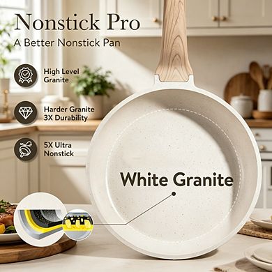 MOEPLSY14-Piece Nonstick Cookware Set Complete Kitchen Pots with Utensils