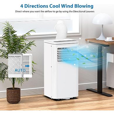 10000 BTU Portable Air Conditioner, Cools up to 450 Sq.Ft, 3-in-1 with Dehumidifier