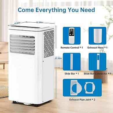 10000 BTU Portable Air Conditioner, Cools up to 450 Sq.Ft, 3-in-1 with Dehumidifier