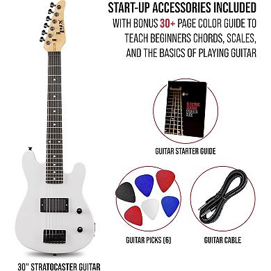 LyxPro CS 30” Beginner Electric Guitar Kit with Guitar, Amp Cable, 6 Picks & More