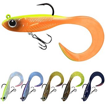 4 in 2oz Easy Catch Pre-rigged Soft TPE Swimbaits Bass Fishing Lures