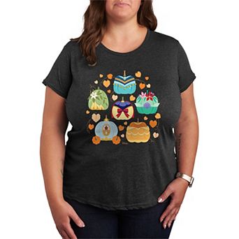 Plus Size Disney Princess Halloween Pumpkin Grid Graphic Tee