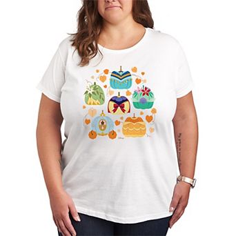 Plus Size Disney Princess Halloween Pumpkin Grid Graphic Tee