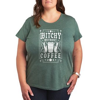 Plus Size Witchy Without Coffee Graphic Tee