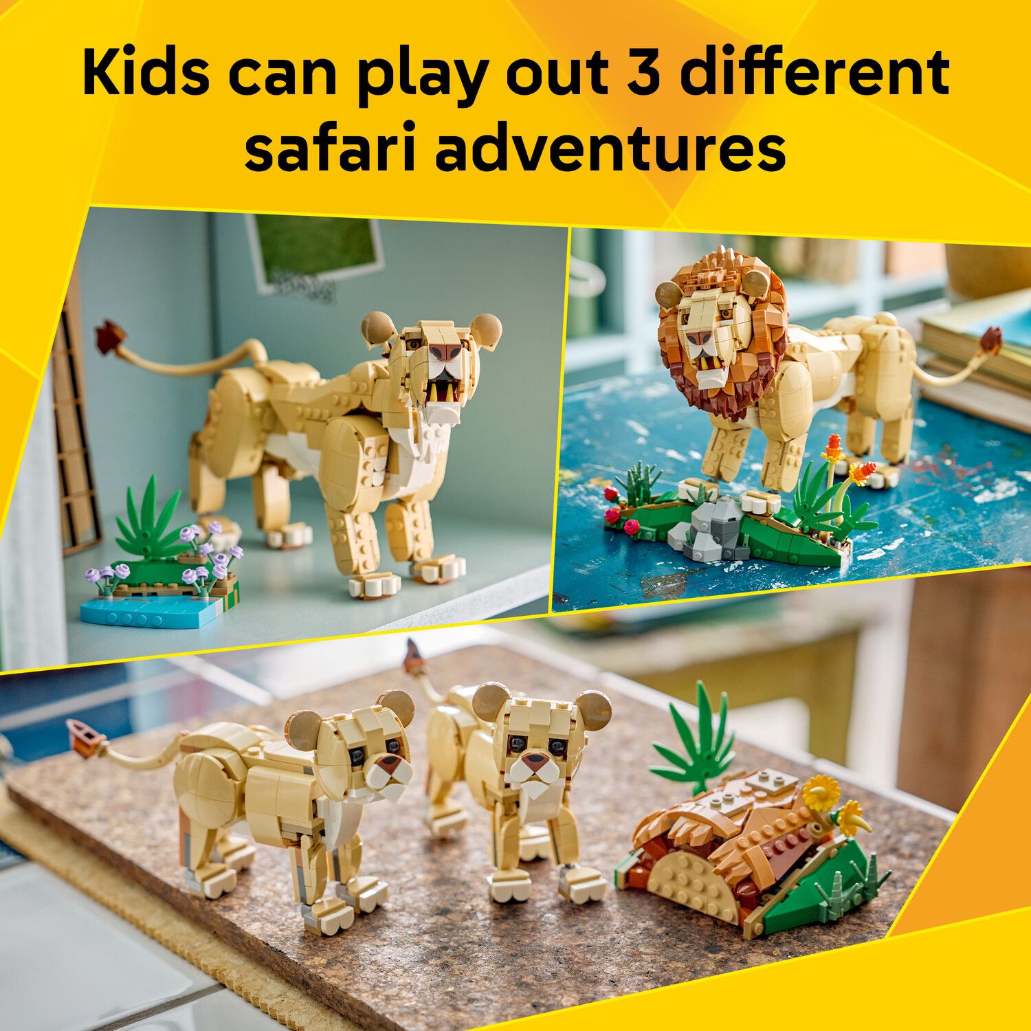 Детский конструктор LEGO Creator 3-in-1 Majestic Lion 31386 Building Kit (839 Pieces) — фото 3
