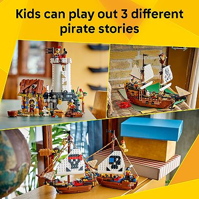 LEGO Creator 3-in-1 Iconic Pirate Ship 31387 Building Kit (1074 Pieces)