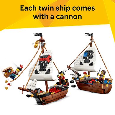LEGO Creator 3-in-1 Iconic Pirate Ship 31387 Building Kit (1074 Pieces)