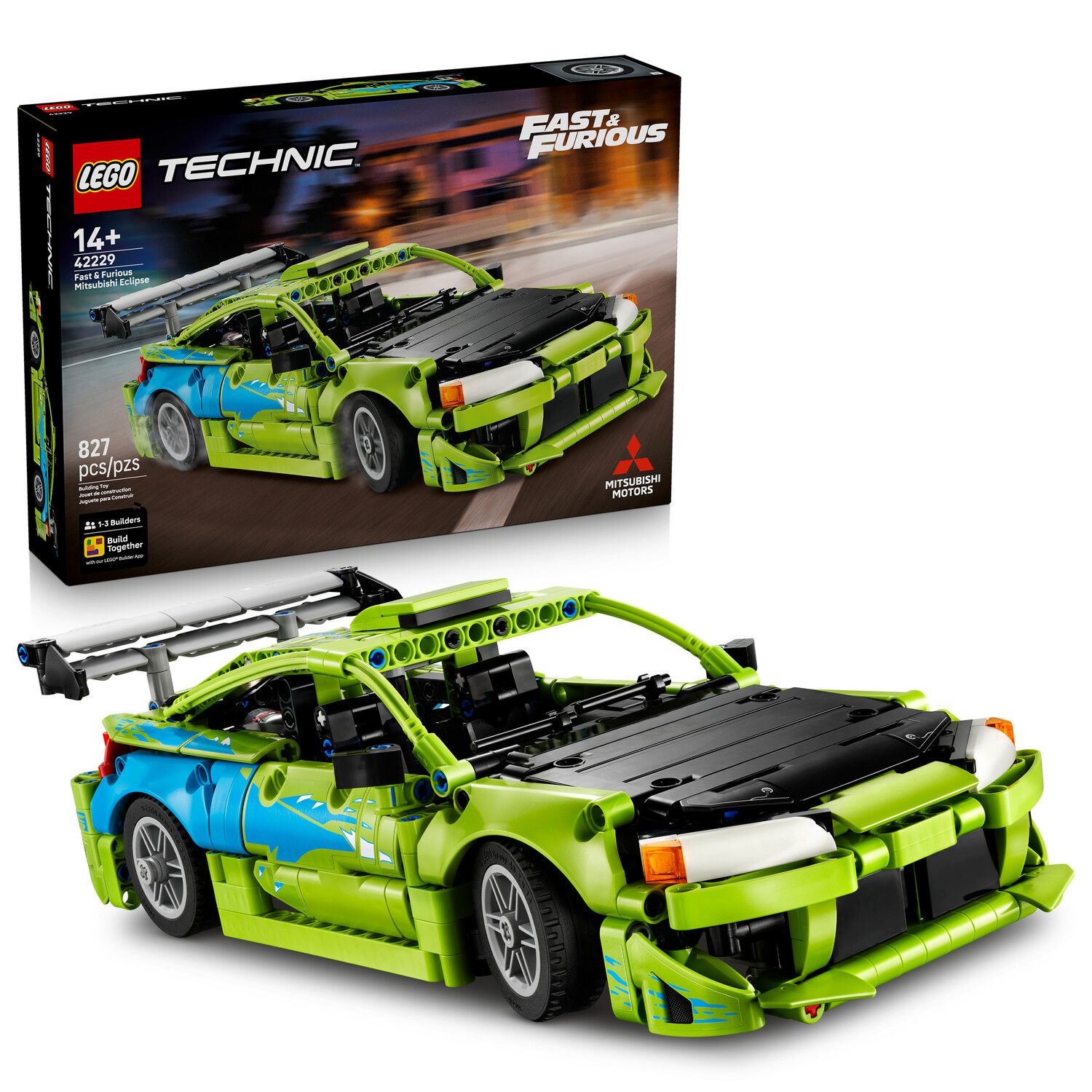 Детские конструкторы LEGO Technic Fast & Furious Mitsubishi Eclipse 42229 Building Kit (827 Pieces)