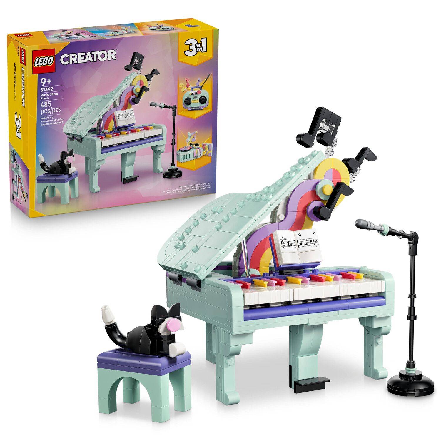 Детские конструкторы LEGO Creator 3-in-1 Music Decor Piano 31392 Building Kit (485 Pieces)