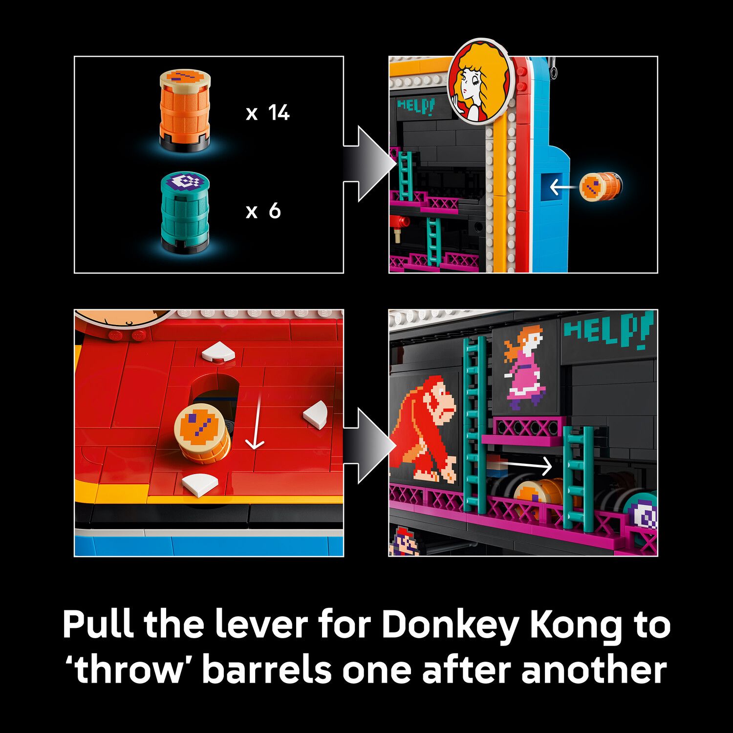 Детский конструктор LEGO Donkey Kong Arcade 72051 Building Kit (1367 Pieces) — фото 4