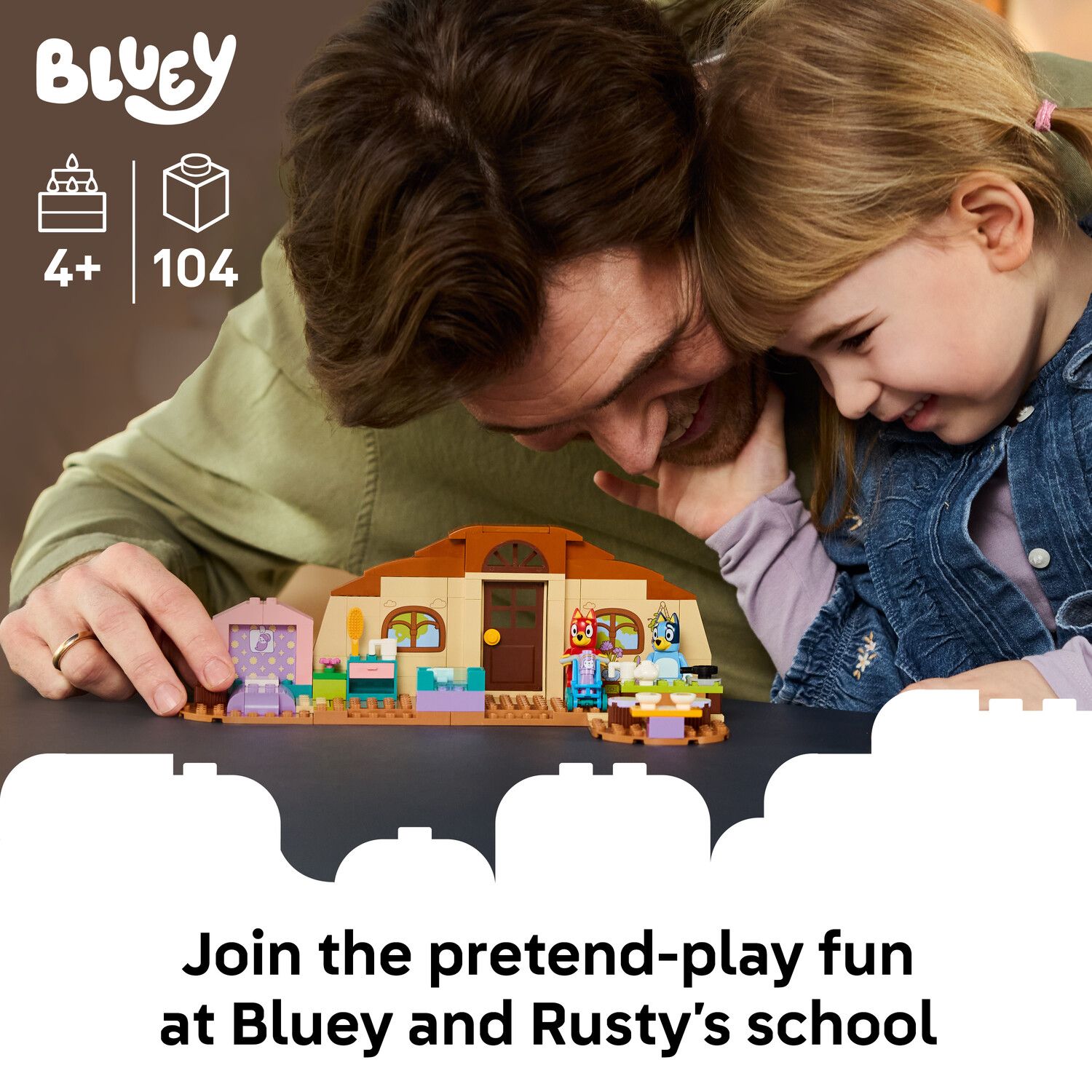 Детский конструктор LEGO Bluey School with Rusty and Bluey 11221 Building Kit (106 Pieces) — фото 2