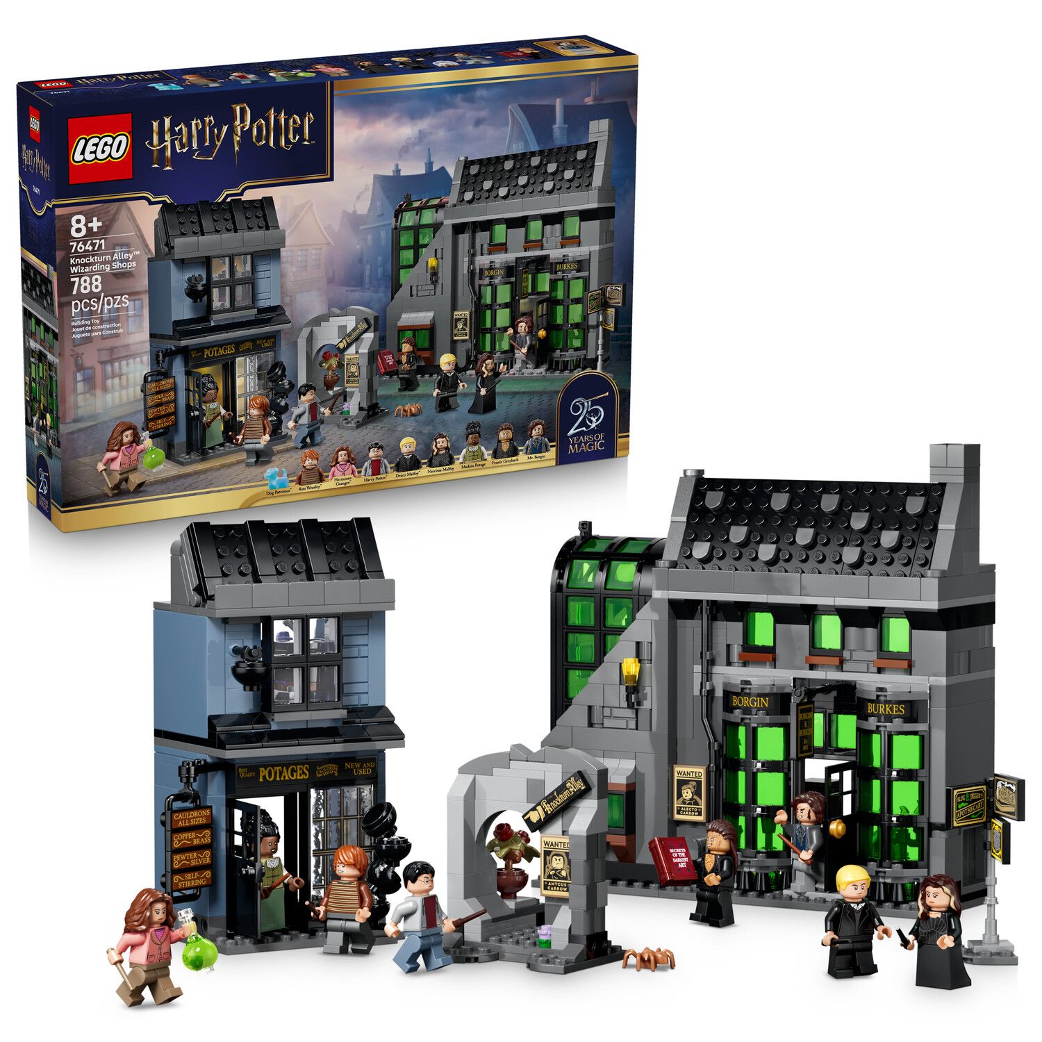 Детский конструктор LEGO Harry Potter Knockturn Alley Wizarding Shops 76471 Building Kit (788 Pieces)