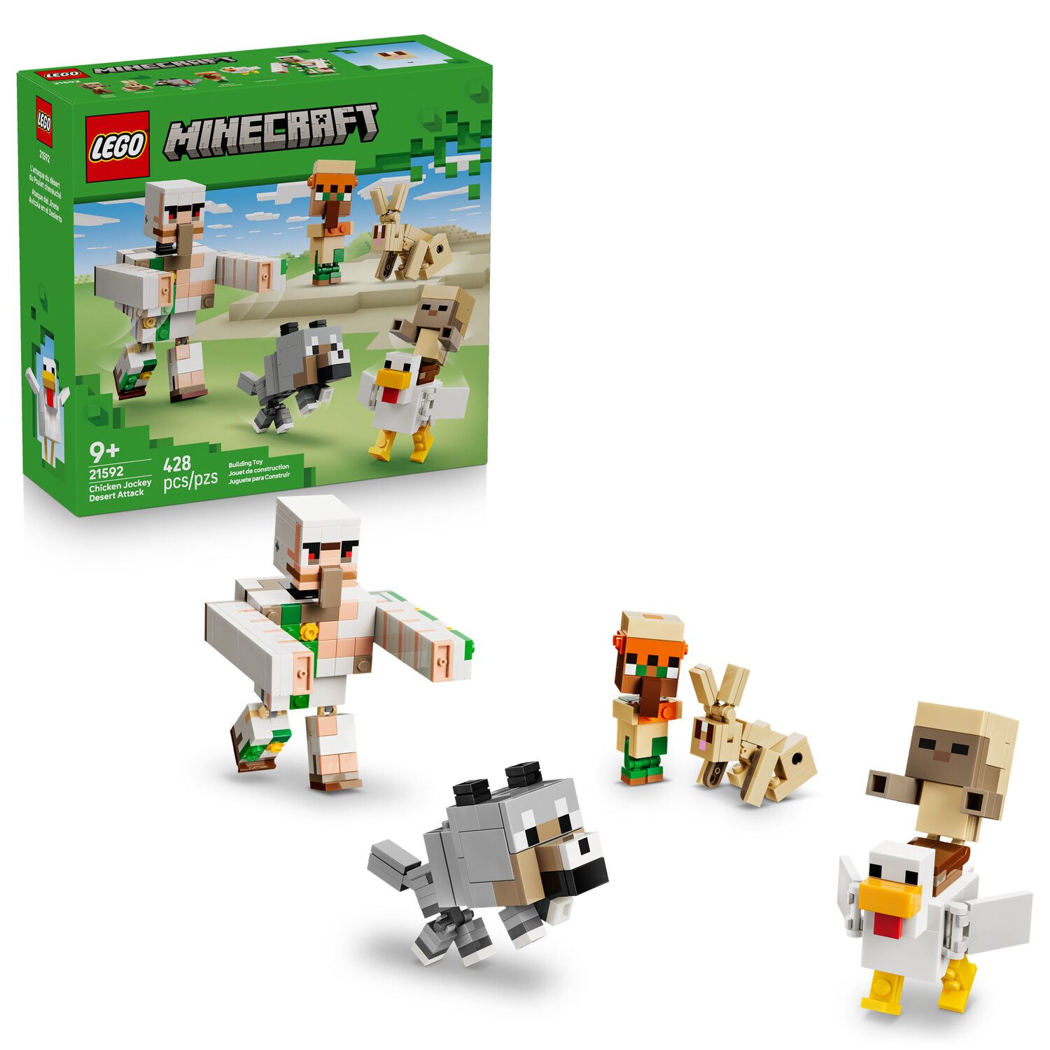 Детские конструкторы LEGO Minecraft Chicken Jockey Desert Attack 21592 Building Kit (428 Pieces)