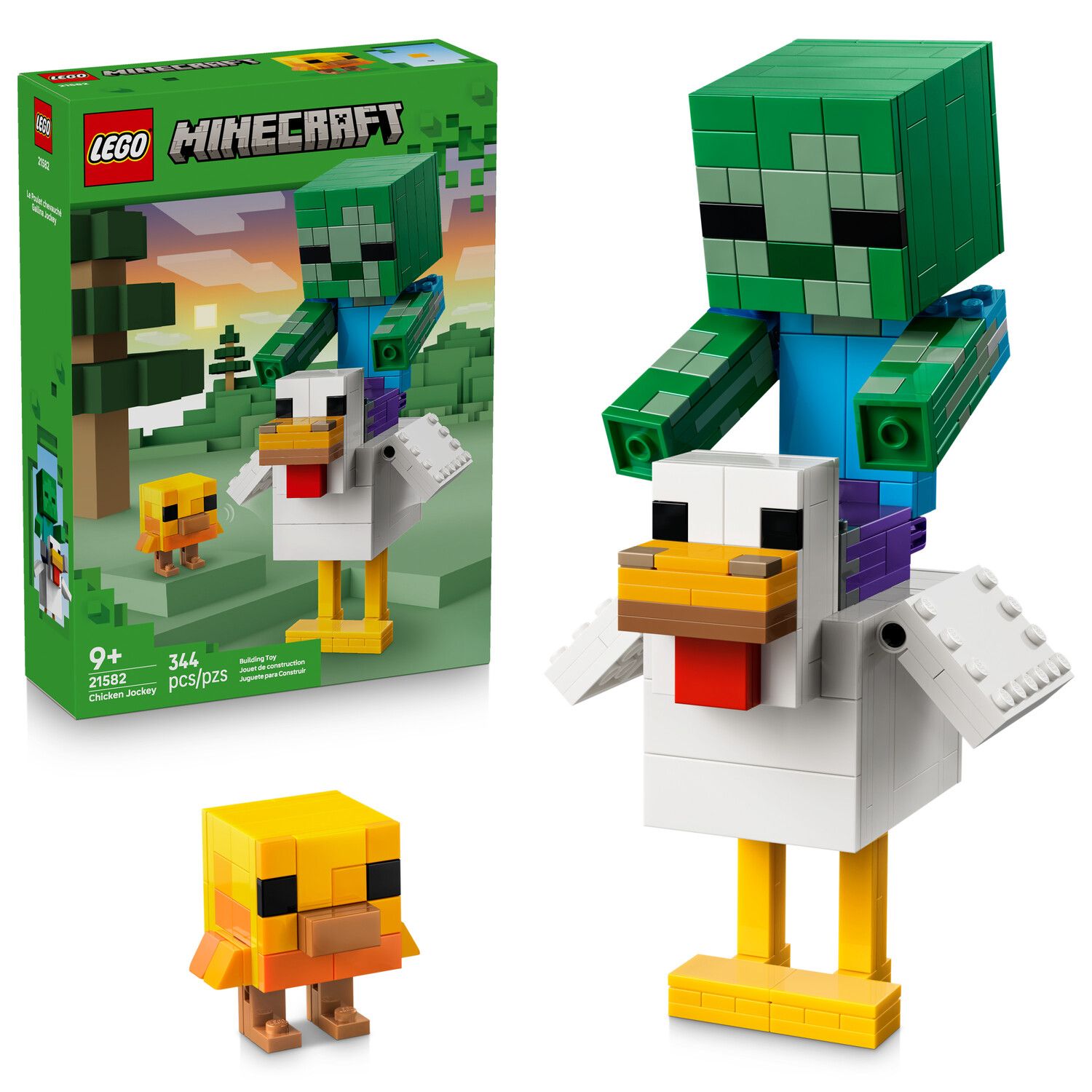 Детский конструктор LEGO Minecraft Chicken Jockey 21582 Building Kit (344 Pieces) — фото 1