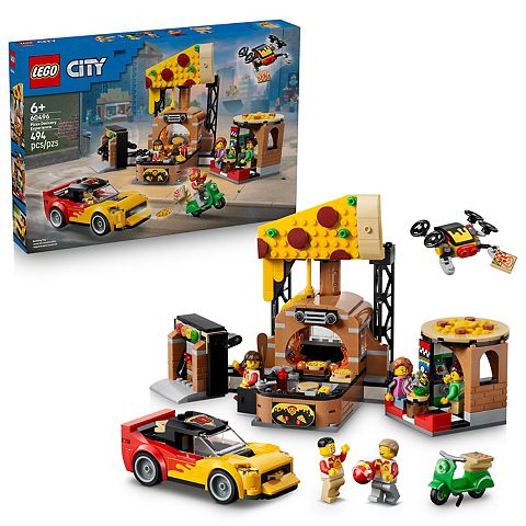 Детские конструкторы LEGO City Pizza Delivery Experience 60496 Building Kit (494 Pieces)