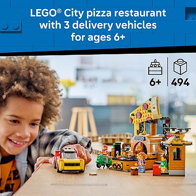 LEGO City Pizza Delivery Experience 60496 Building Kit (494 Pieces)