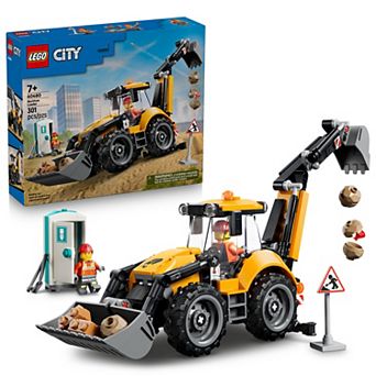 LEGO City Backhoe Loader 60480 Building Kit (301 Pieces)