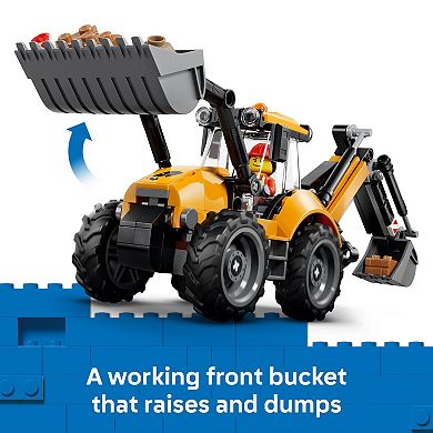 LEGO City Backhoe Loader 60480 Building Kit (301 Pieces)