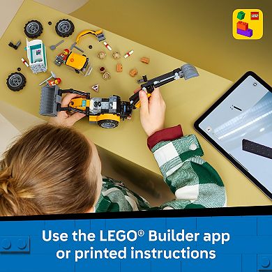 LEGO City Backhoe Loader 60480 Building Kit (301 Pieces)