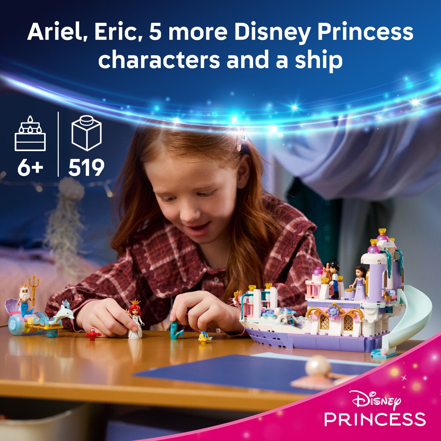 Детский конструктор LEGO Disney's The Little Mermaid Ariel's Royal Wedding Boat 43299 Building Kit (519 Pieces) — фото 2
