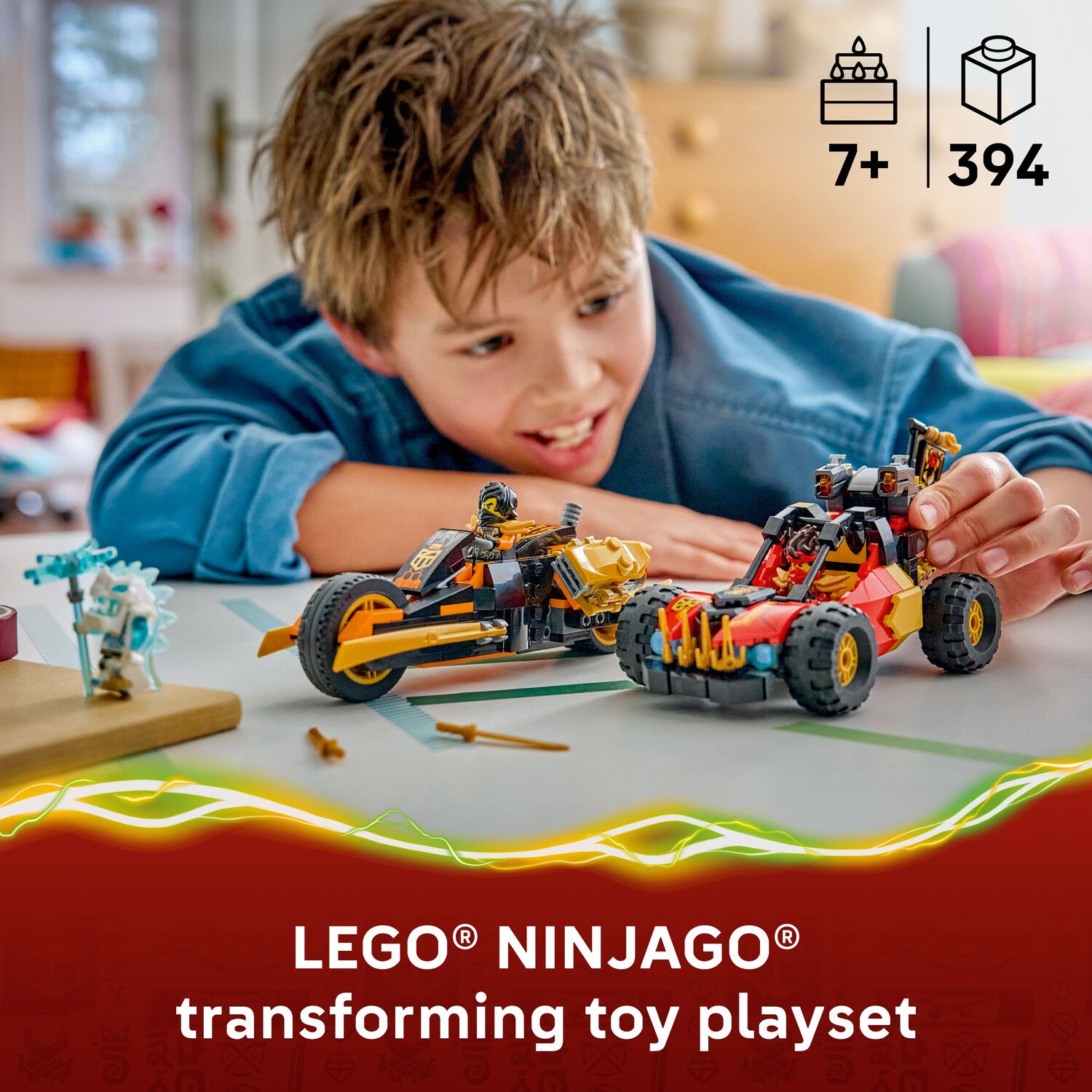 Детский конструктор LEGO Ninjago Kai & Cole's Combiner Vehicles 71864 Building Kit (394 Pieces) — фото 2