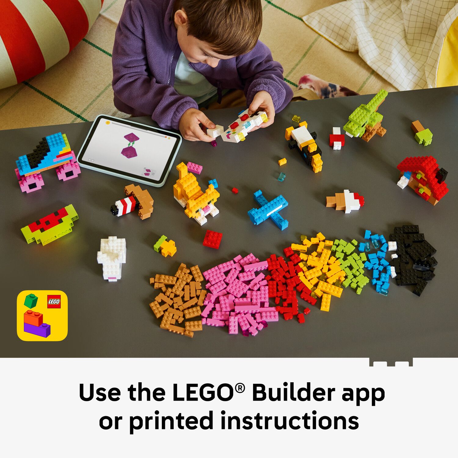 Детский конструктор LEGO Classic Creative Colorful Bricks 11045 Building Kit (820 Pieces) — фото 6
