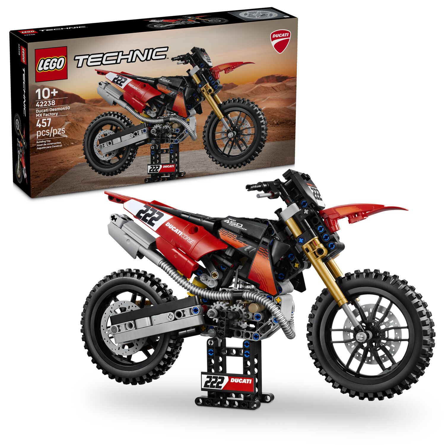 Детские конструкторы LEGO Technic Ducati Desmo450 MX Factory 42238 Building Kit (457 Pieces)