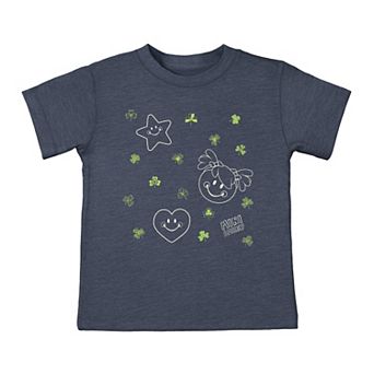 Mini Smiley Aria Clovers - Toddler Short Sleeve Graphic T-Shirt