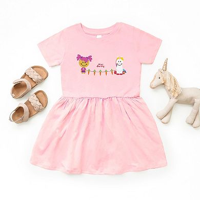 Mini Smiley Aria Carrot Garland - Toddler Graphic Dress