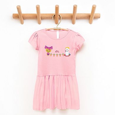 Mini Smiley Aria Carrot Garland - Toddler Graphic Dress