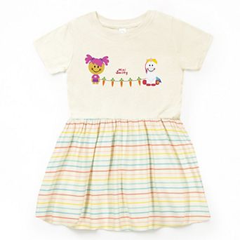 Mini Smiley Aria Carrot Garland - Toddler Graphic Dress
