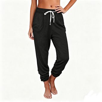 Women's Summer Drawstring Waist Jogger Pants Relaxed Casual Loose Fit Loungewear With Pockets