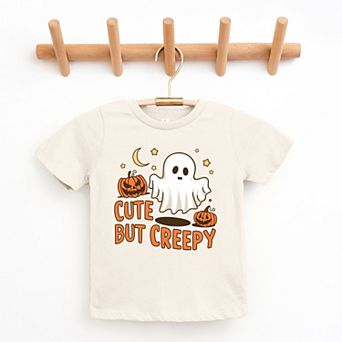 Cute But Creepy Ghost - Youth Short Sleeve Graphic T-Shirt