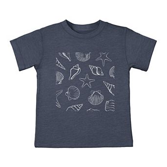 Seashells Square - Toddler Short Sleeve Graphic T-Shirt