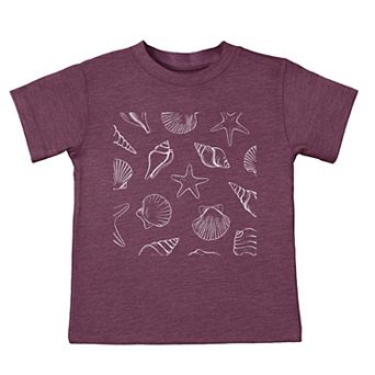 Seashells Square - Toddler Short Sleeve Graphic T-Shirt