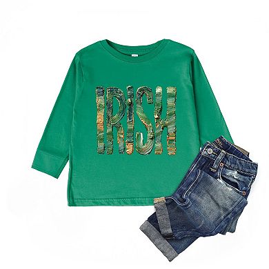 Irish Paint Print - Toddler Long Sleeve Graphic Tee