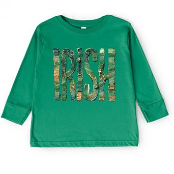 Irish Paint Print - Toddler Long Sleeve Graphic Tee