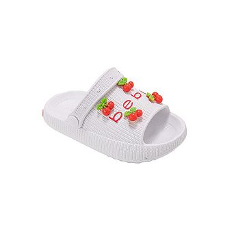 bebe Toddler Girls Eva Slide Sandals with Charm Detail Slip On Shoes